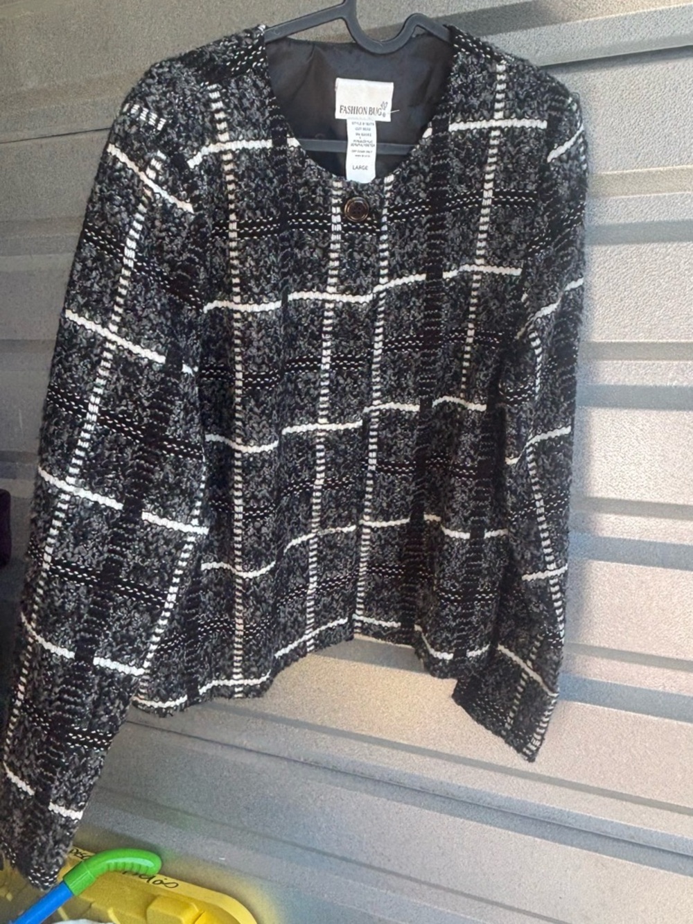 Fashion Bug Black & White Textured Bouclé Cardigan